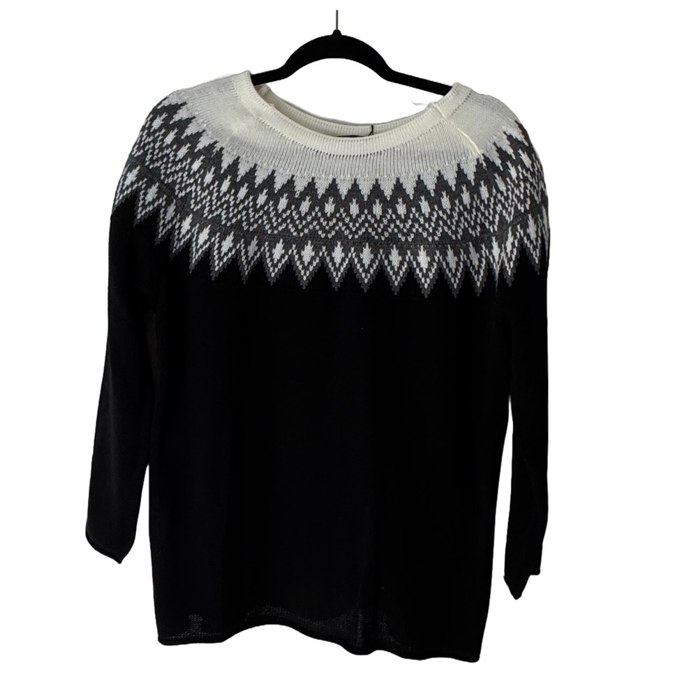 NWT Black and White Crew Neck Sweater From CCK Style